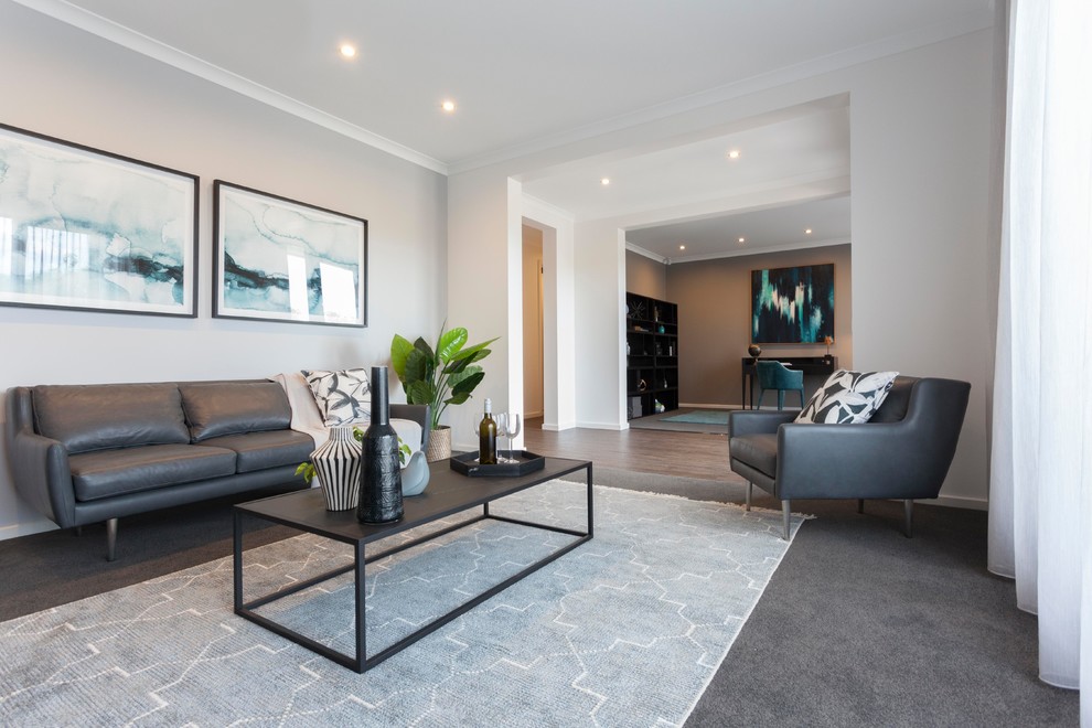 Contemporary living room in Melbourne.