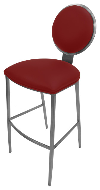 535 Stainless Steel Bar Stool 26" 30" Extra Tall  35", Red, 30"