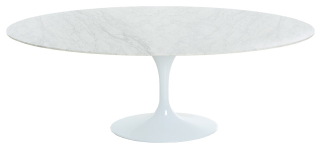 white oval marble coffee table