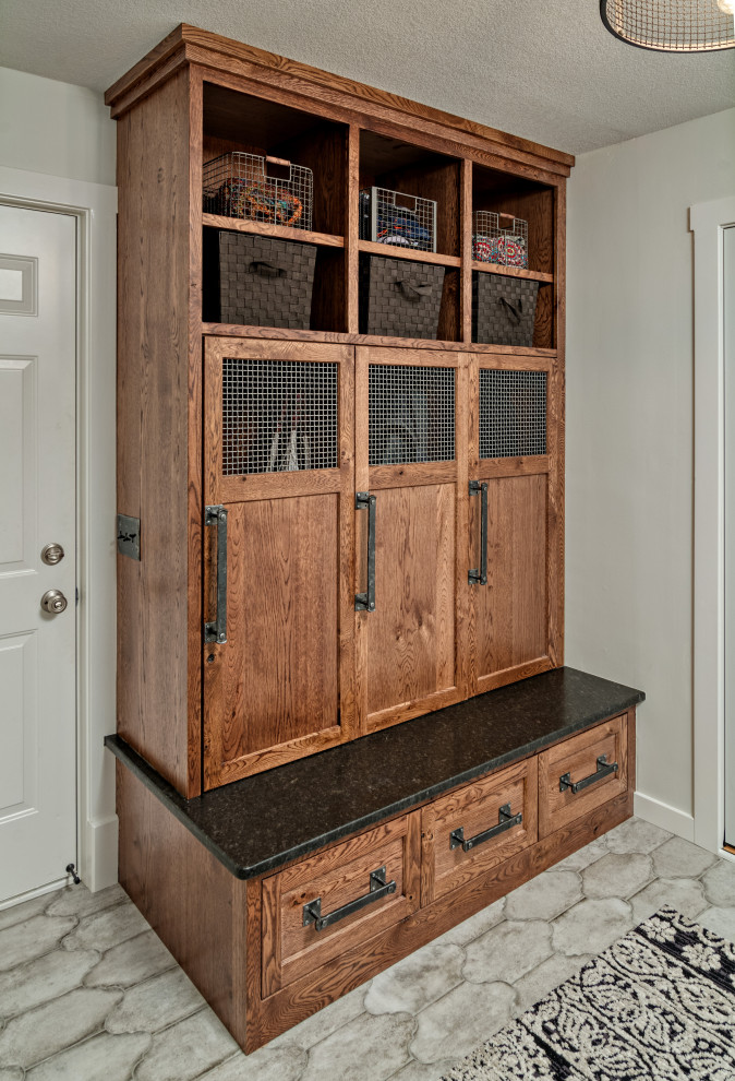Inspiration for a small rustic home design remodel in Minneapolis