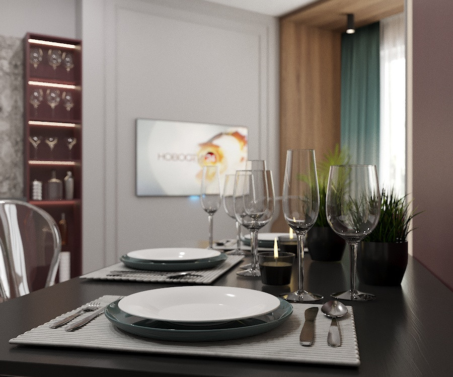 Дизайн-проект интерьера квартиры в г.Владивостоке ЖК "Алые паруса"