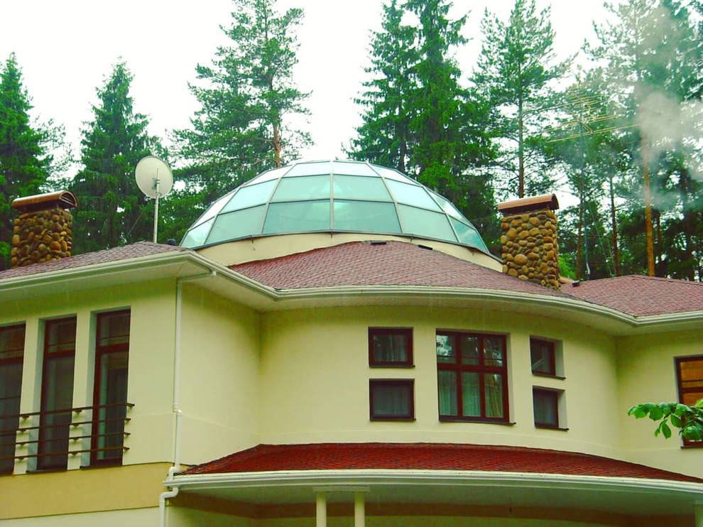 Остекление частного дома и стеклянный купол