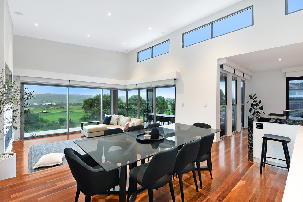Design ideas for a large contemporary dining room in Wollongong.