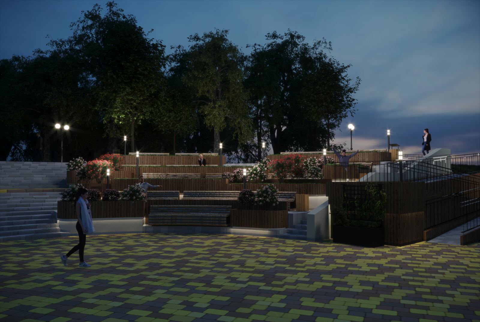 Спуск к р. Цна из Парка культуры и отдыха в г. Тамбов