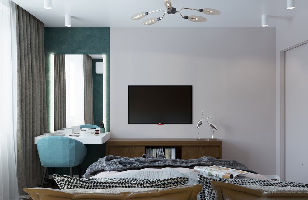 Дизайн - проект 2к. кв 74 м2 в ЖК "Парус" для молодой девушки