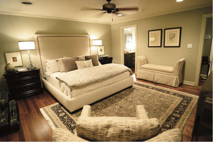 Example of a transitional guest bedroom design