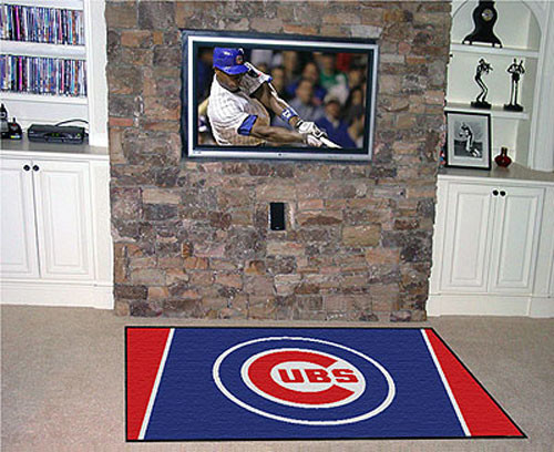 MLB Chicago Cubs Baseball 4 x 6 Accent Area Floor Rug