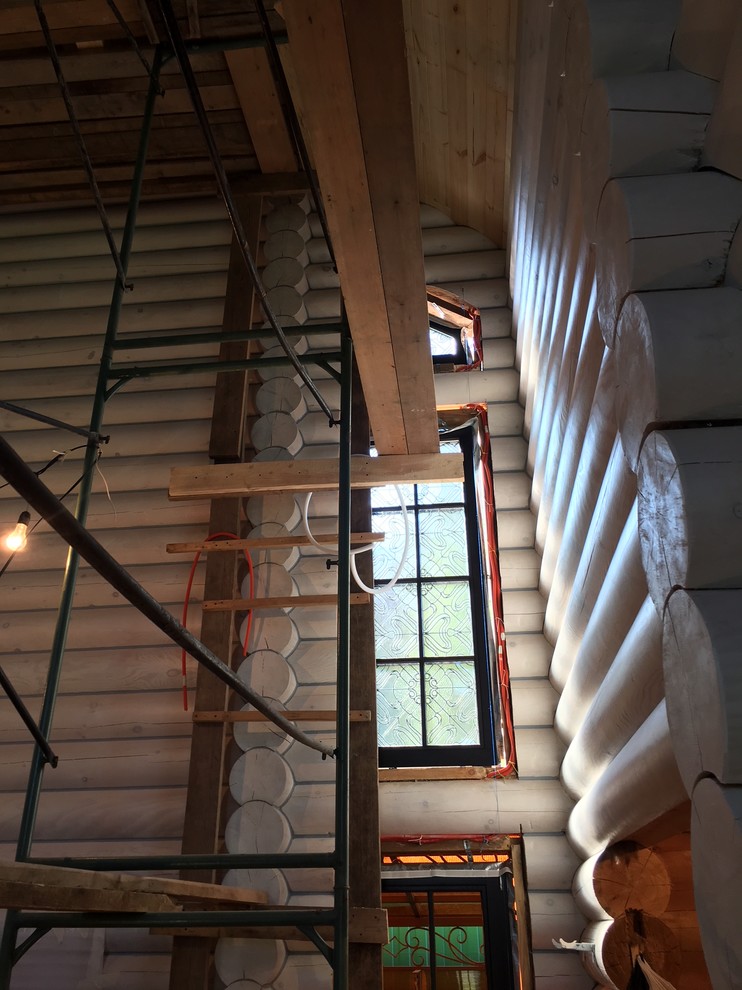 Витражи Реалистик в окнах загородного дома