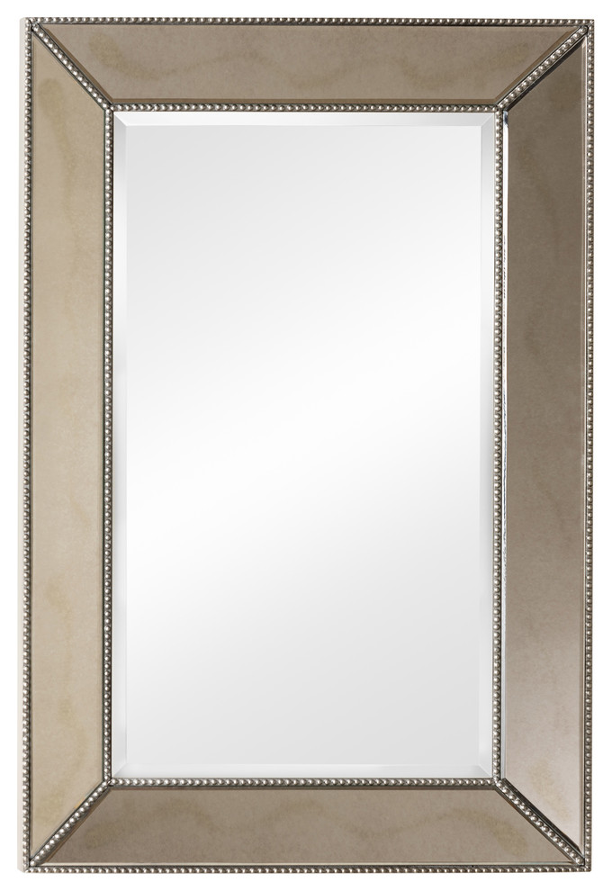 Luna Antique Silver Accent Wall Mirror Traditional Wall Mirrors