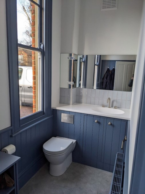 Bathroom refurbishment - Cloakroom Update contemporary-powder-room