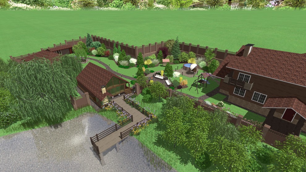 Ландшафтный дизайн проект от компании Каменный Мост.