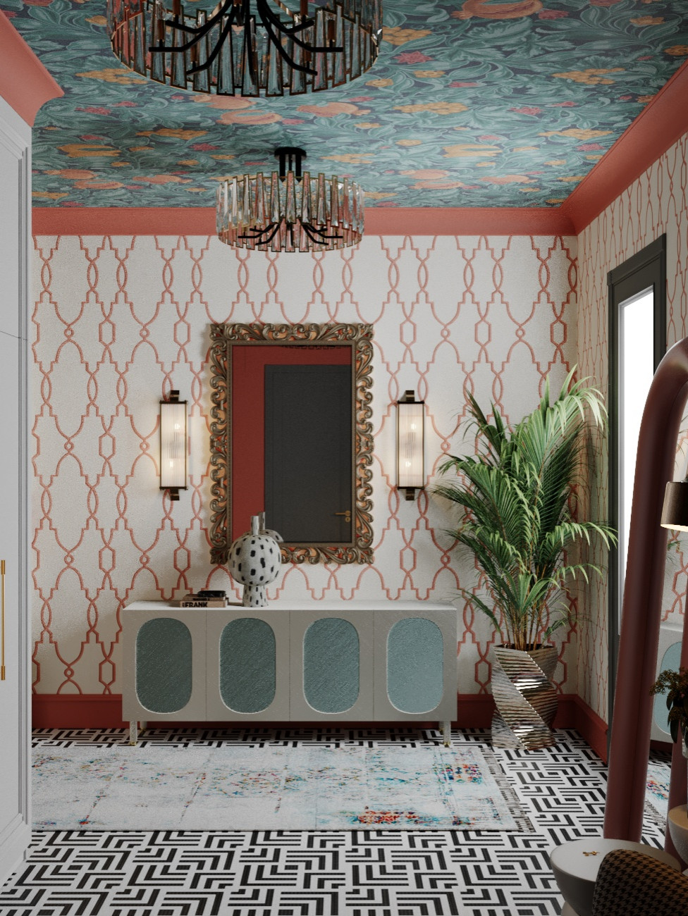 Эклектичная прихожая