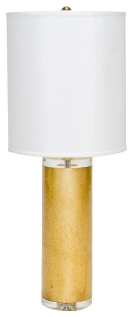 Worlds Away Gold Lacquer & Acrylic Lamp