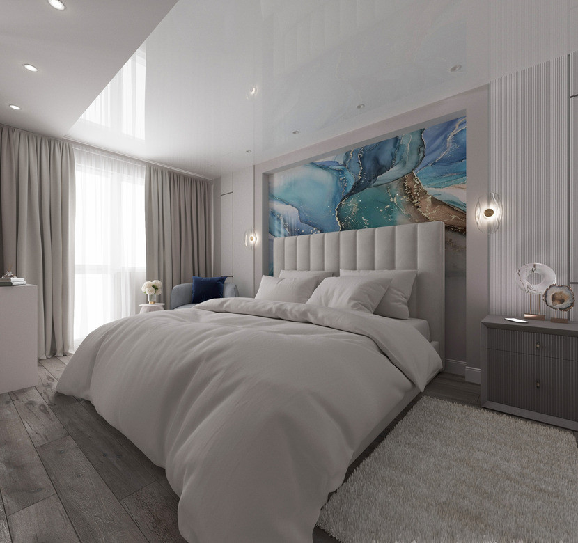 Дизайн проект спальни, для молодой девушки