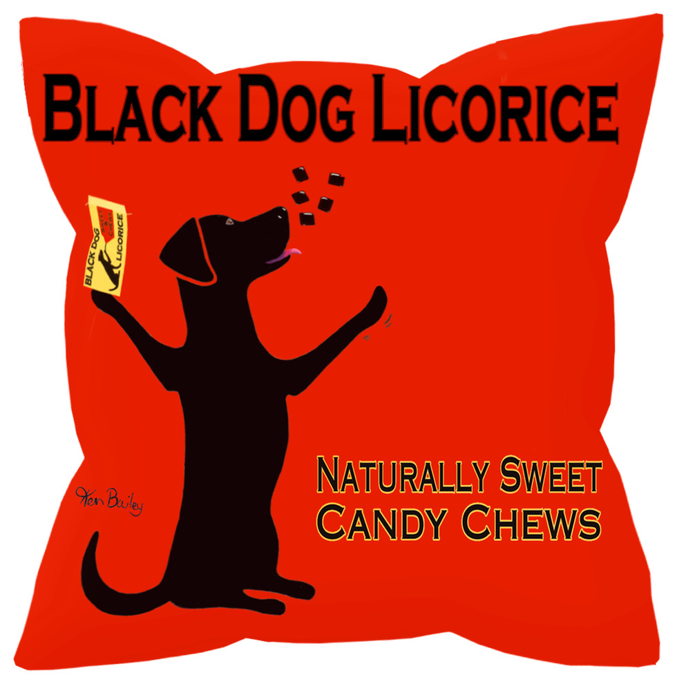 Black Dog Licorice Pillow