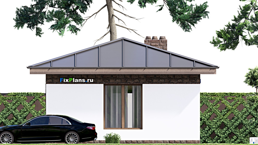 Проект одноэтажного дома 8х12м S62м2 F-15038