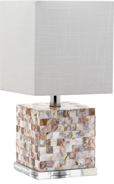 16 Short Square Mother Of Pearl With Crystal Base Table Lamp 16 Short Square Mother Of Pearl With Crystal Base Table Lamp