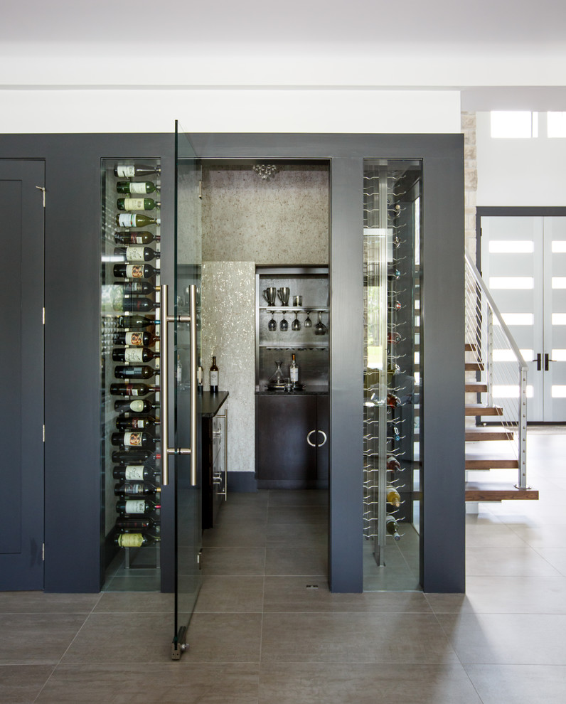 Brakeground Contemporary Wine Cellar Jacksonville by dig