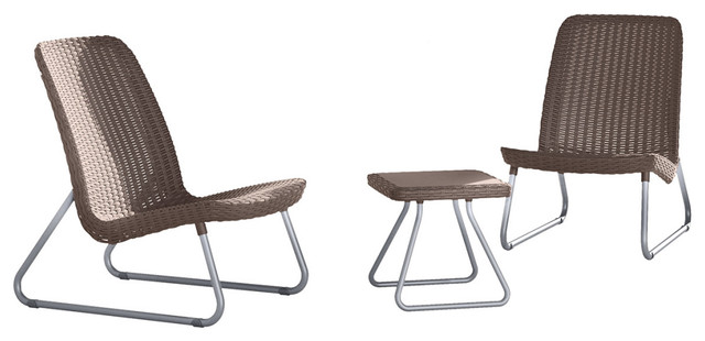 Keter 3-Piece Patio Furniture Set, Rio Cappuccino