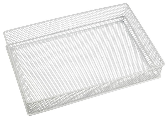 YBM Home White Mesh Desk Drawer Organizer Tray, 8x12x2, 1 Pack