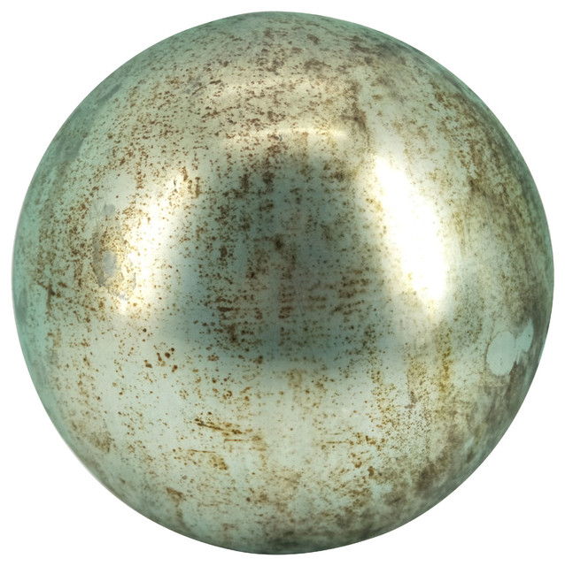 Shiny Emerald Green Glass Decorative Ball D8 Contemporary