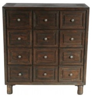 Sand Pine Wood Chest Dark Brown Finish 18 X43 X47 Rustic