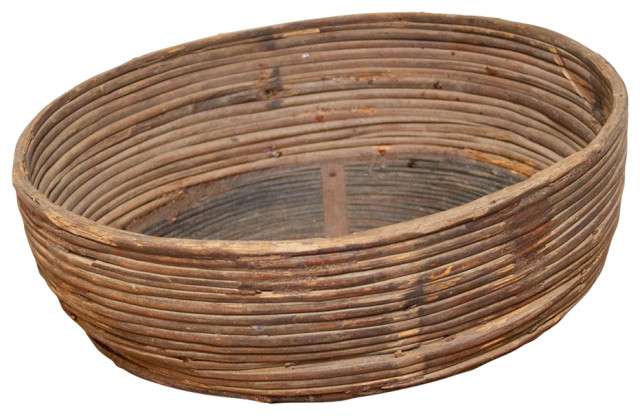 Large Farmhouse Wicker Basket