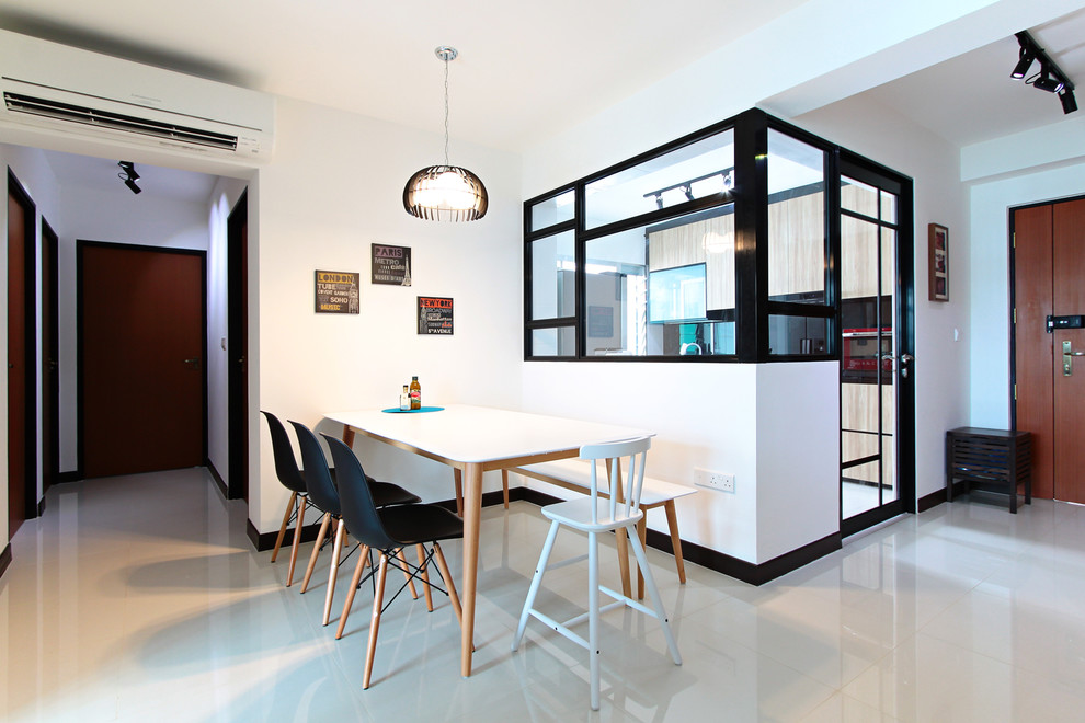 Scandinavian dining room in Singapore.