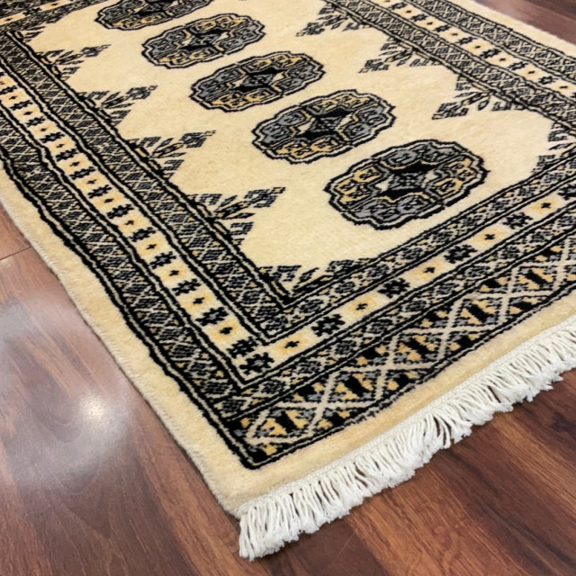 Kaoud Rugs 2x3 rectangle beige bokharae area rug Traditional Area