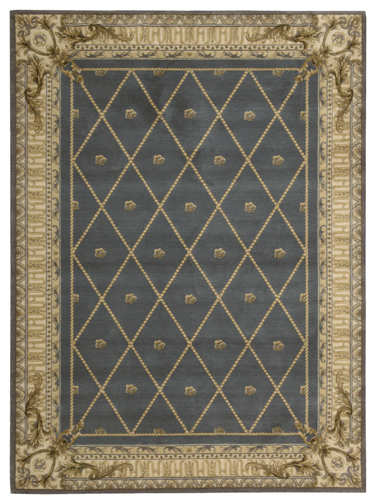 Nourison Ashton House Blue Area Rug, 7'5"x7'5", 7'5"x7'5" Traditional