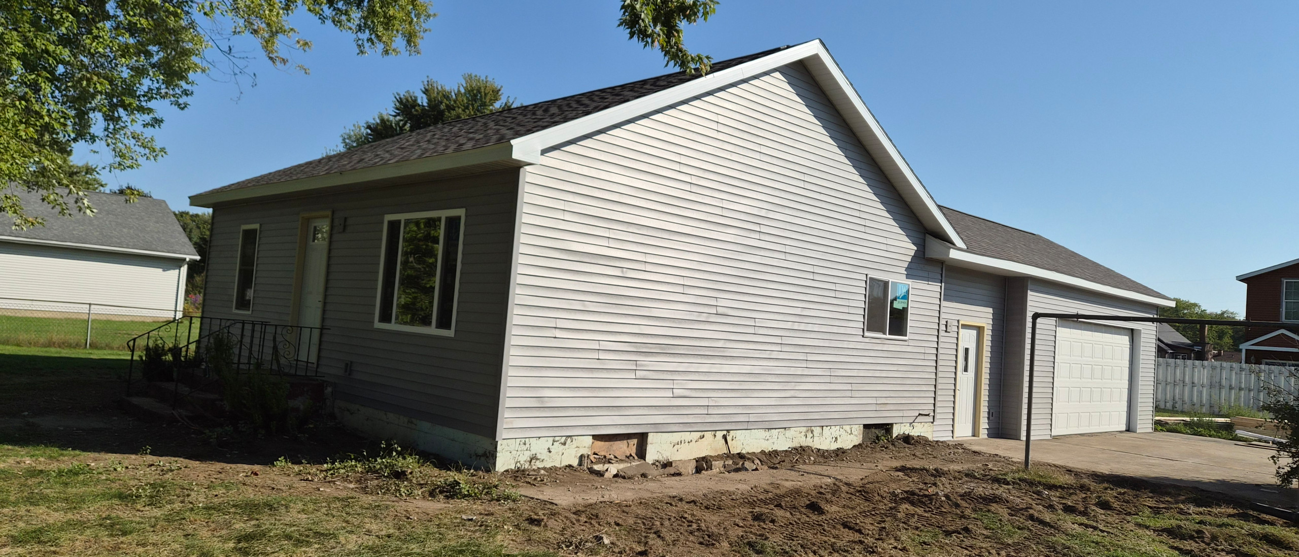 We rebuilt a burned house that needed to be rebuilt.