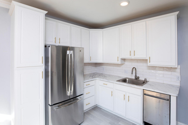 Clean White Kitchen and Bath transitional-kitchen