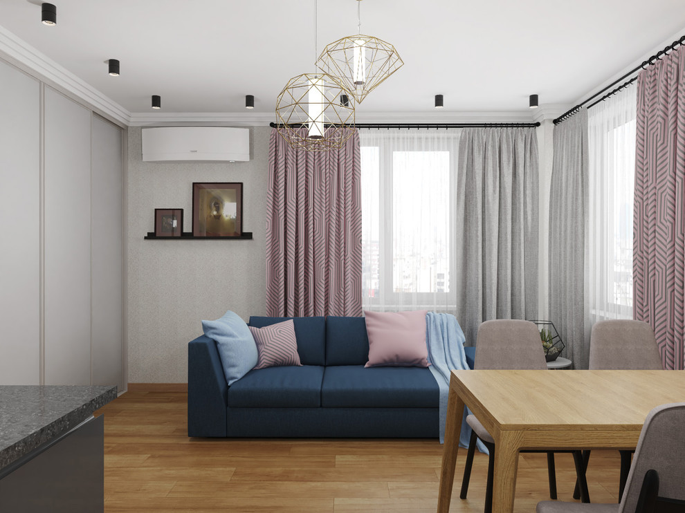 Квартира-студия в скандинавском стиле для молодой девушки