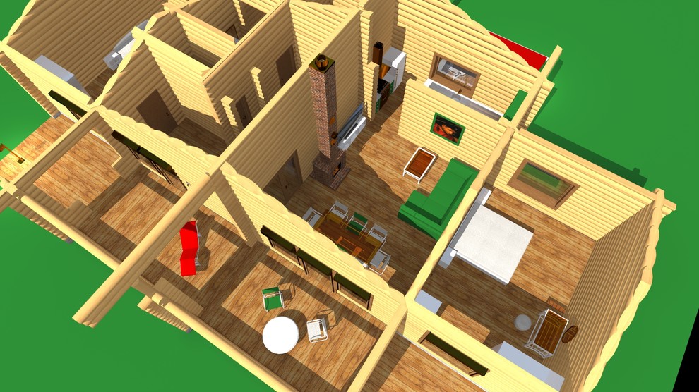 Коттедж. Сруб.