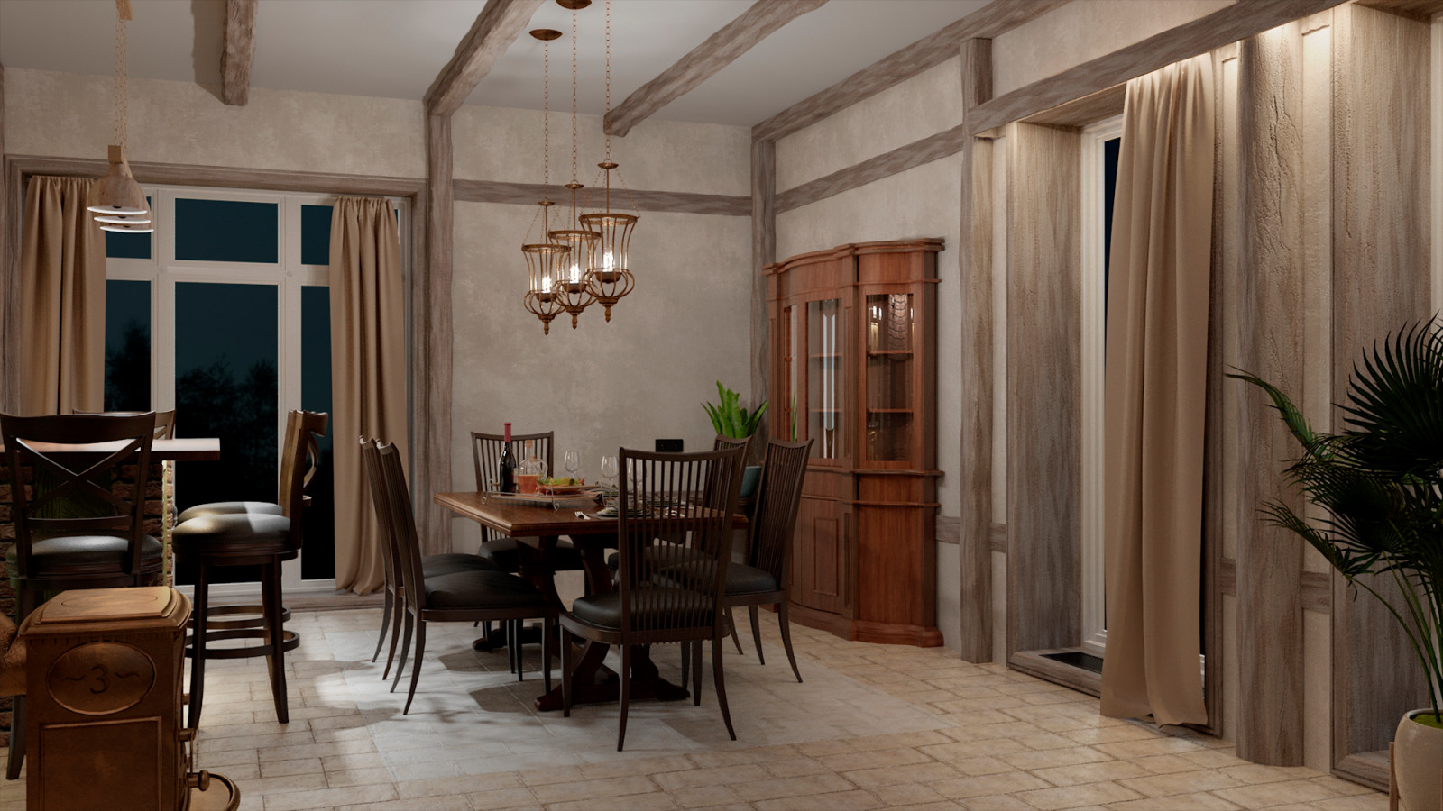 Частный жилой дом. Первый этаж