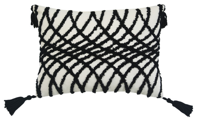 Eight Cording Embroidery Pillow Contemporary Decorative