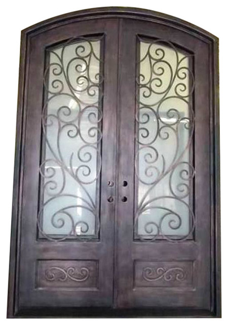 Tuscany 72 X120 Eyebrow Top Sandblast Glass Mediterranean