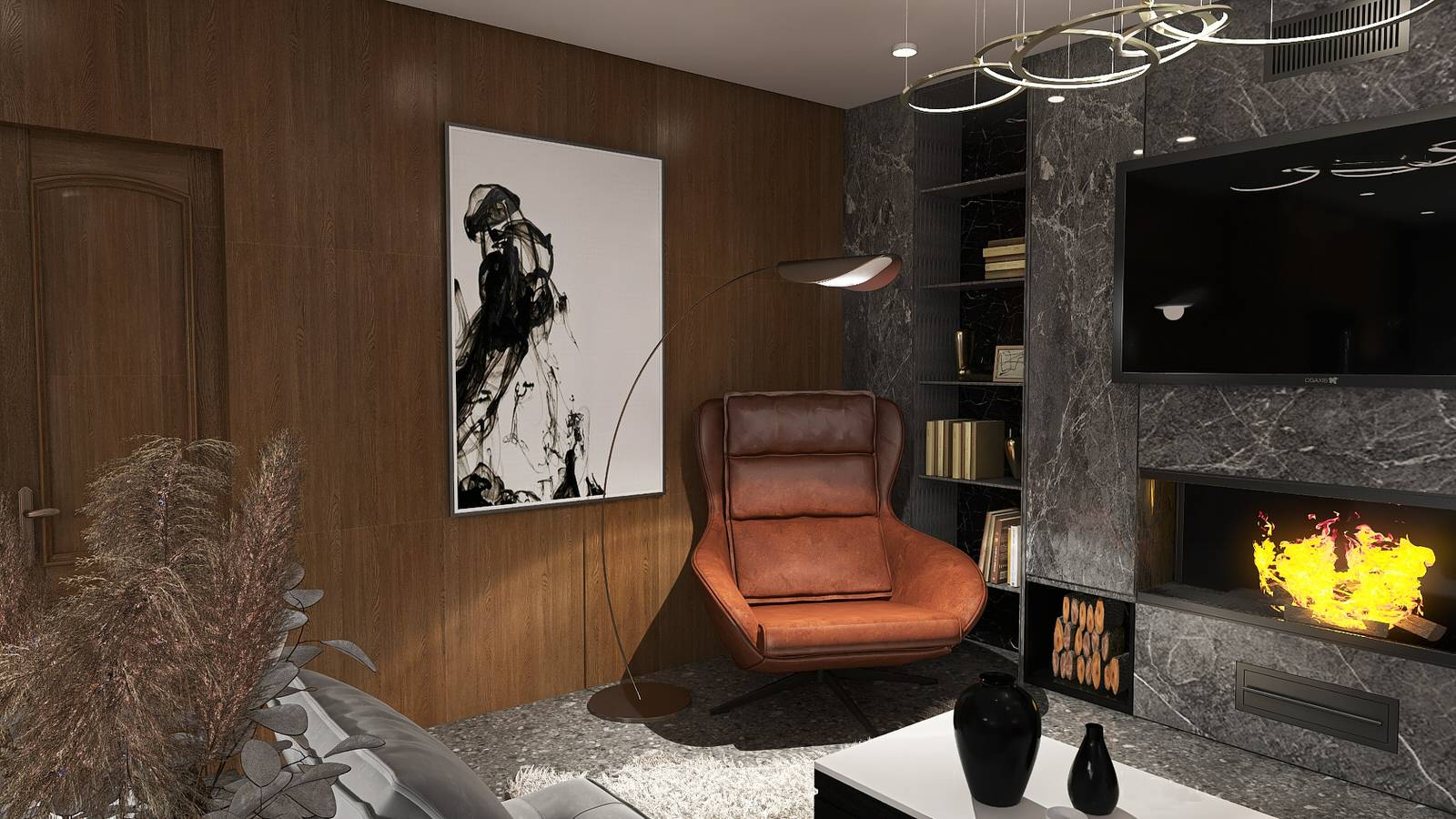 Брутальная двухкомнатная квартира