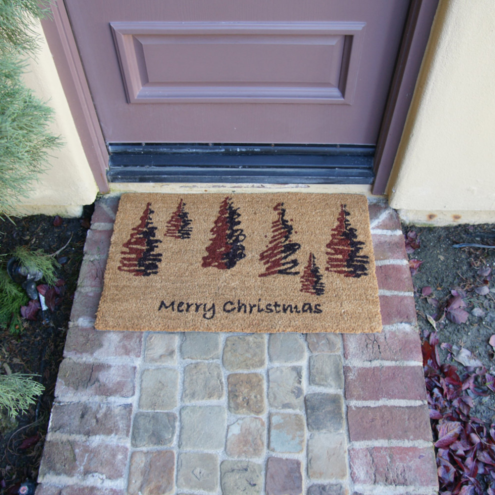 Rubber-Cal "Scottish Fraser Fir Forest" Christmas Doormat 15mm X 18" X 30"