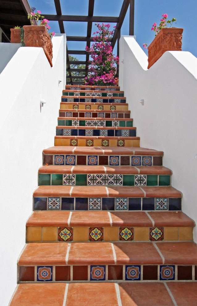 Design ideas for a mediterranean staircase in Los Angeles.