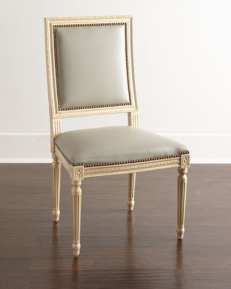 Ingram Leather Dining Chair D8 - MUSHROOM