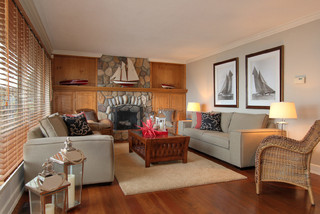 Kelowna Beach House - Beach Style - Living Room ...