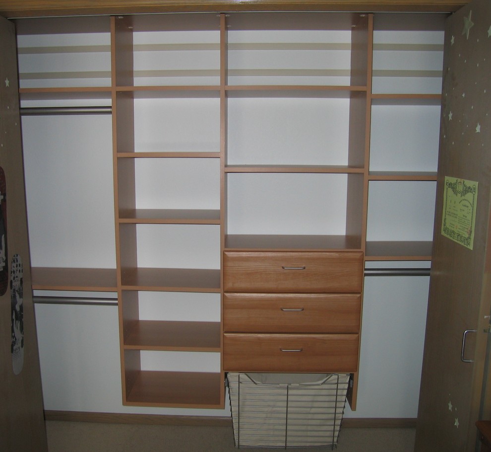 Photo of a contemporary storage and wardrobe in Minneapolis.