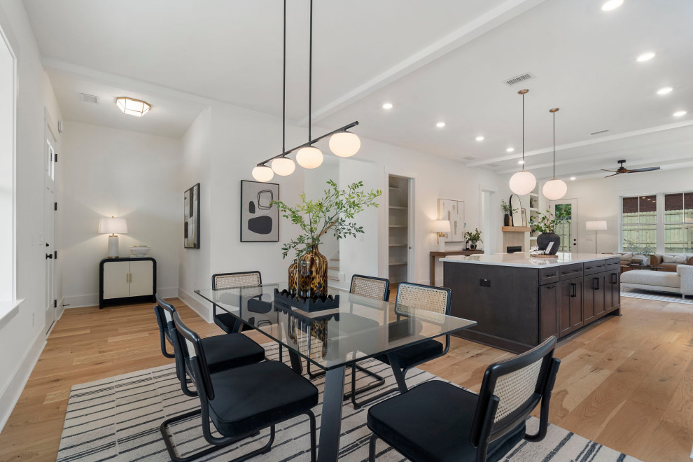 Example of a transitional dining room design in Atlanta