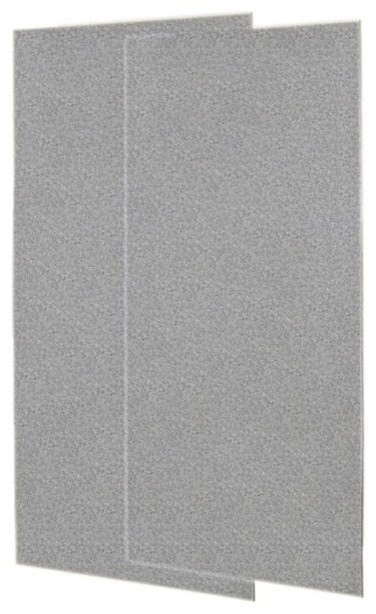 Swan 36x96 Solid Surface Shower Wall Panel, Gray Granite