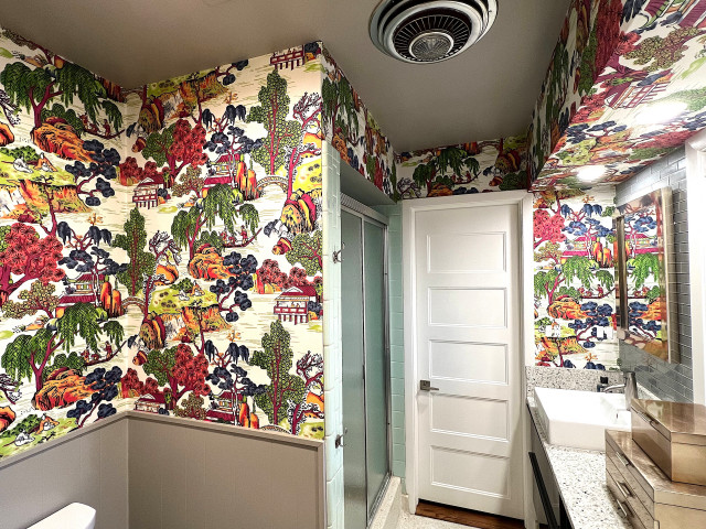 Wallpaper powder-room