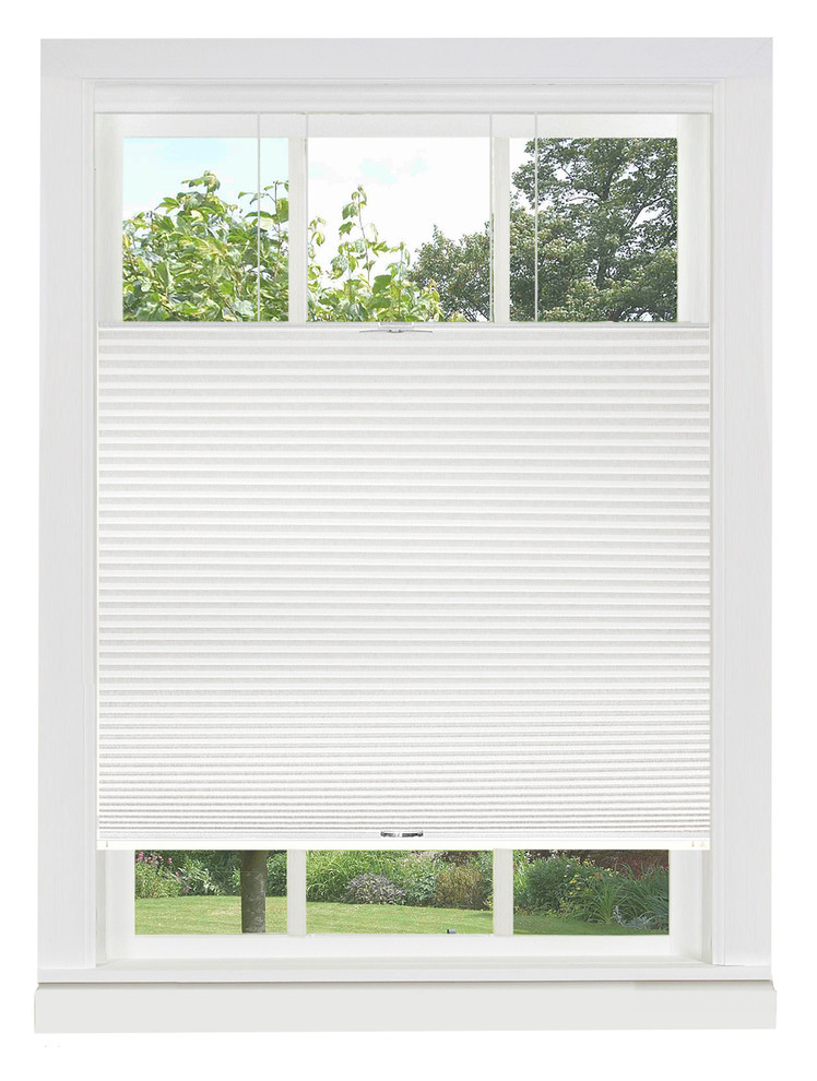 Top Down-Bottom Up Cordless Honeycomb Cellular Shade, 36"x64", White