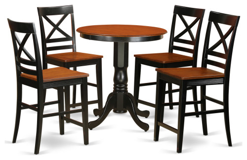 5 Pc Counter Height Pub Set, Counter Height Table, 4 Counter Height Chair.