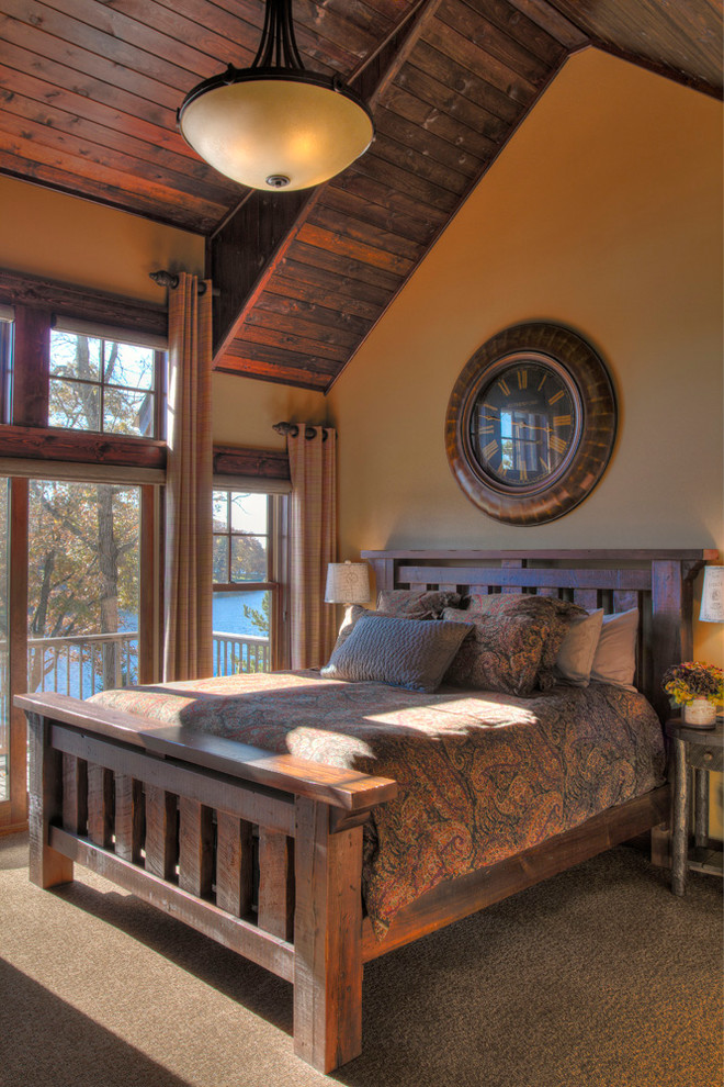 Design ideas for a country bedroom in Minneapolis.