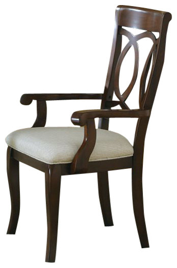 Monarch Specialties Arm Chair in Walnut (Set of 2)